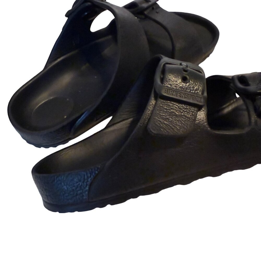 30 Youth 12 Birkenstock Arizona Essentials Black EVA Sandals Slides - Picture 4 of 9